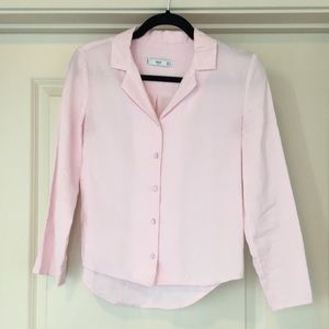 Pink button down 3/4 sleeve